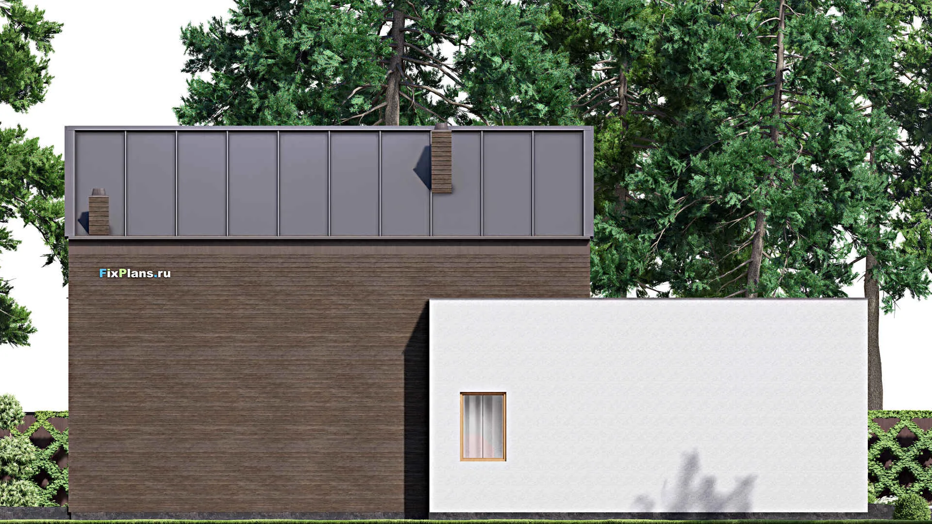 F-16109 - Проект дома с мансардой 15 на 20, площадью 420 м² с террасой, балконом, гаражом на 2 машины и 3 спальнями