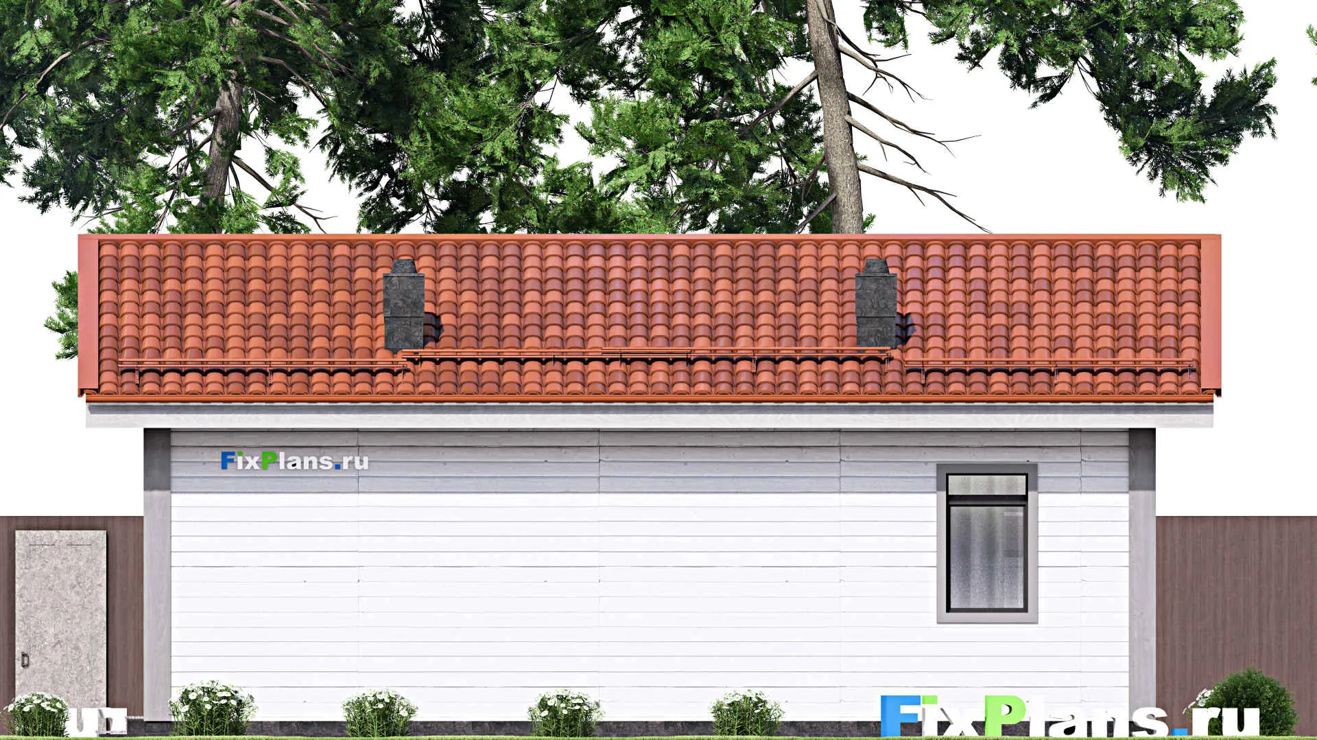 F-15101 - Проект бани 8 на 11, площадью 60 м² с комнатой отдыха и санузлом