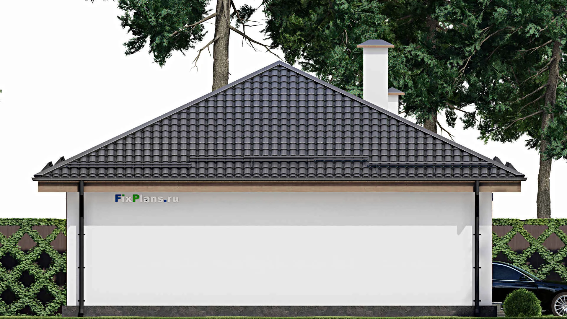 F-10871 - Проект одноэтажного дома 11 на 13, площадью 110 м² с 3 спальнями