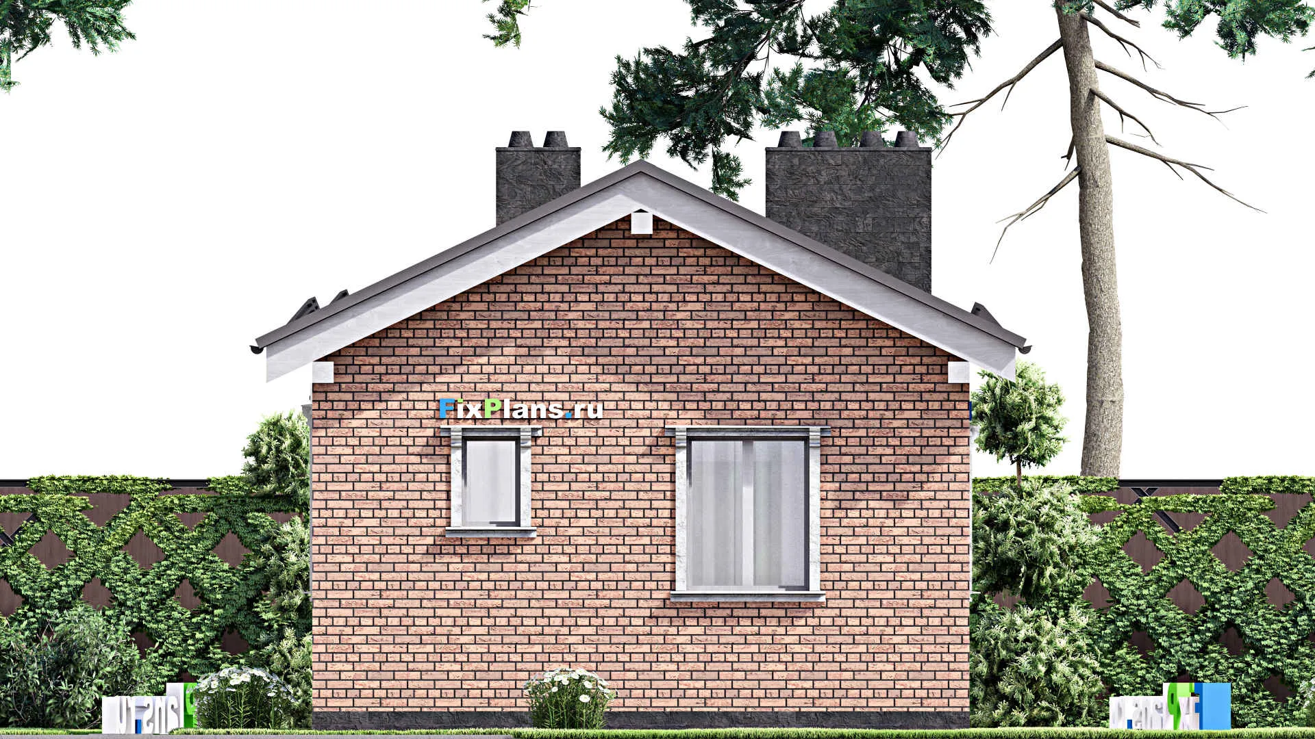 F-14939 - Проект бани 7 на 9, площадью 40 м² с терассой и санузлом