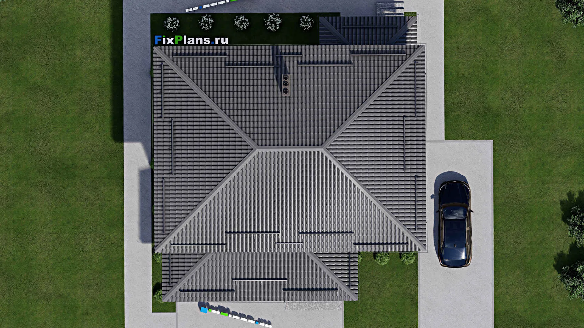 F-2798 - Проект двухэтажного дома 10 на 13, площадью 210 м² с террасой и 4 спальнями