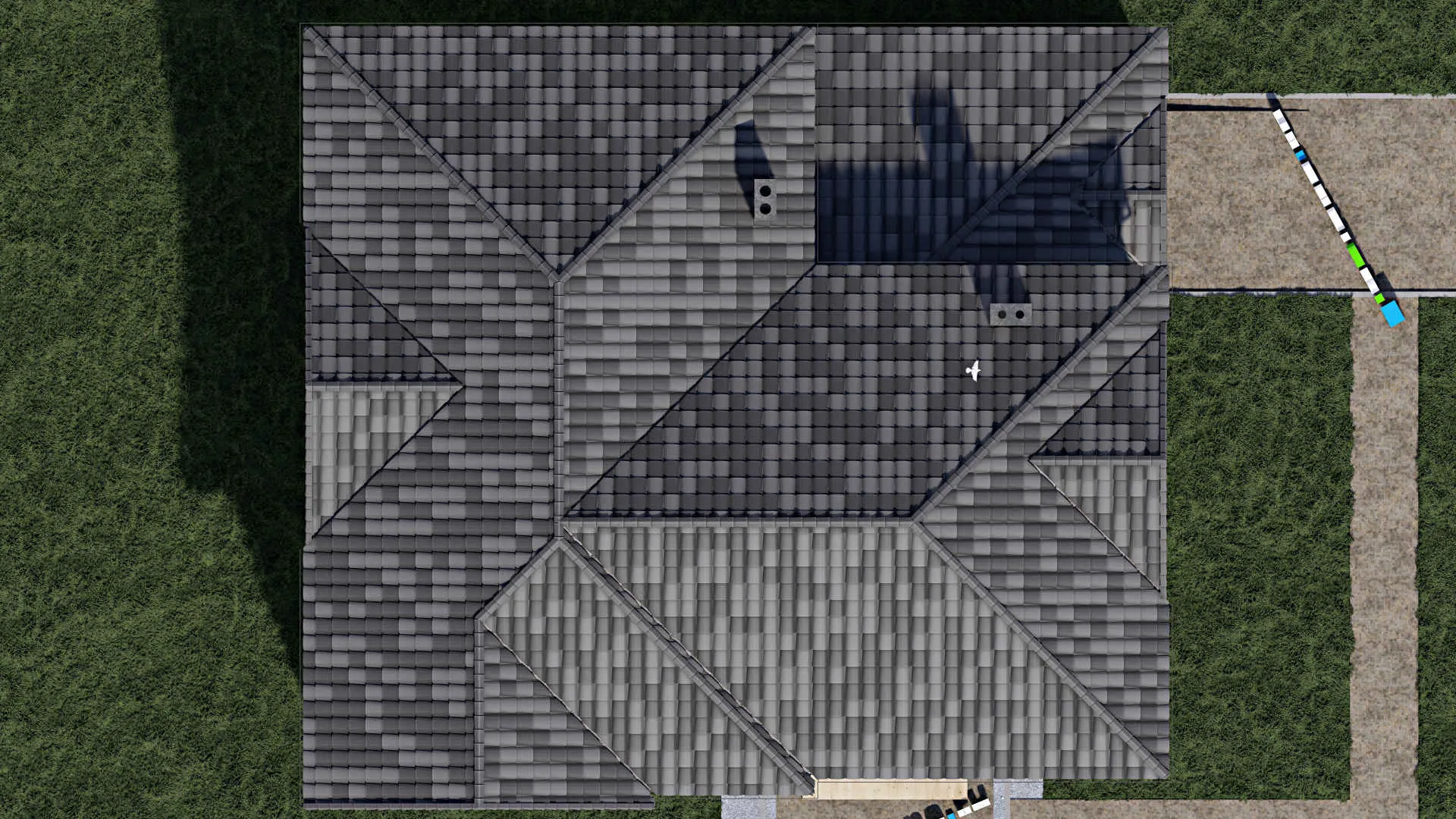 F-0620 - Проект двухэтажного дома 13 на 15, площадью 270 м² с террасой, балконом, гаражом на 1 машину и 4 спальнями