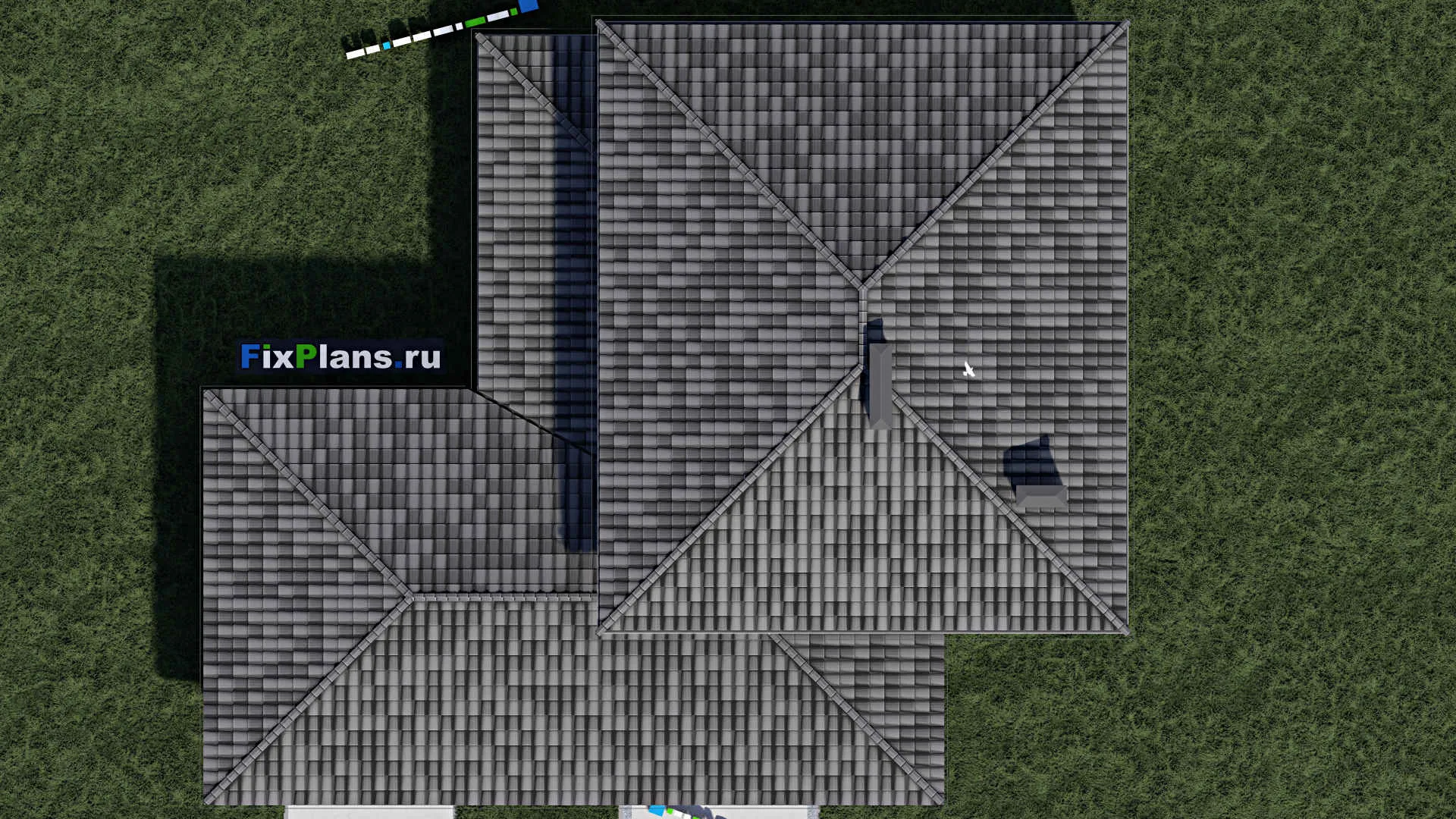 F-1151 - Проект двухэтажного дома 11 на 13, площадью 300 м² с террасой, гаражом на 1 машину и 4 спальнями